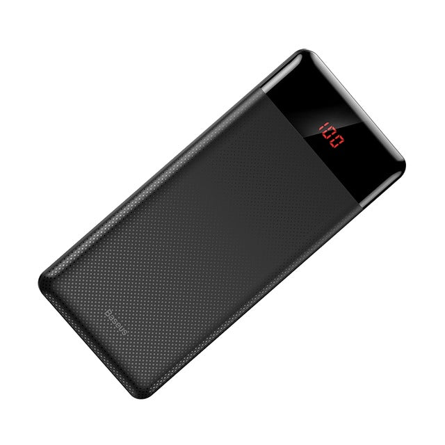 Baseus 10000mAh Power Bank For Xiaomi Samsung iPhone Huawei Powerbank Portable Mini Dual USB Charging External Battery Pack Bank