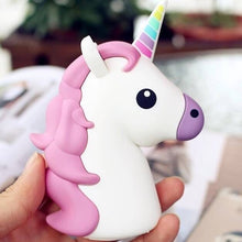 Load image into Gallery viewer, Portable Battery Charger 8000 mah Funny Cute Emoji Unicorn Power Bank 18650 Charge Cartoon Powerbank