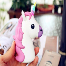 Load image into Gallery viewer, Portable Battery Charger 8000 mah Funny Cute Emoji Unicorn Power Bank 18650 Charge Cartoon Powerbank