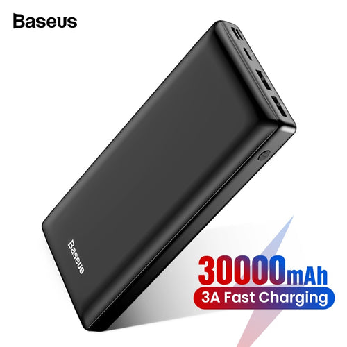 Baseus 30000mAh Power Bank USB C PD Fast Charging 30000 mAh Powerbank For Xiaomi mi Portable External Battery Charger Poverbank
