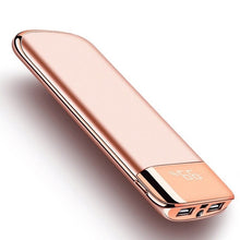 Load image into Gallery viewer, 30000mah Power Bank External Battery PoverBank 2 USB LED Powerbank Portable Mobile phone Charger for Xiaomi MI iphone Samsung